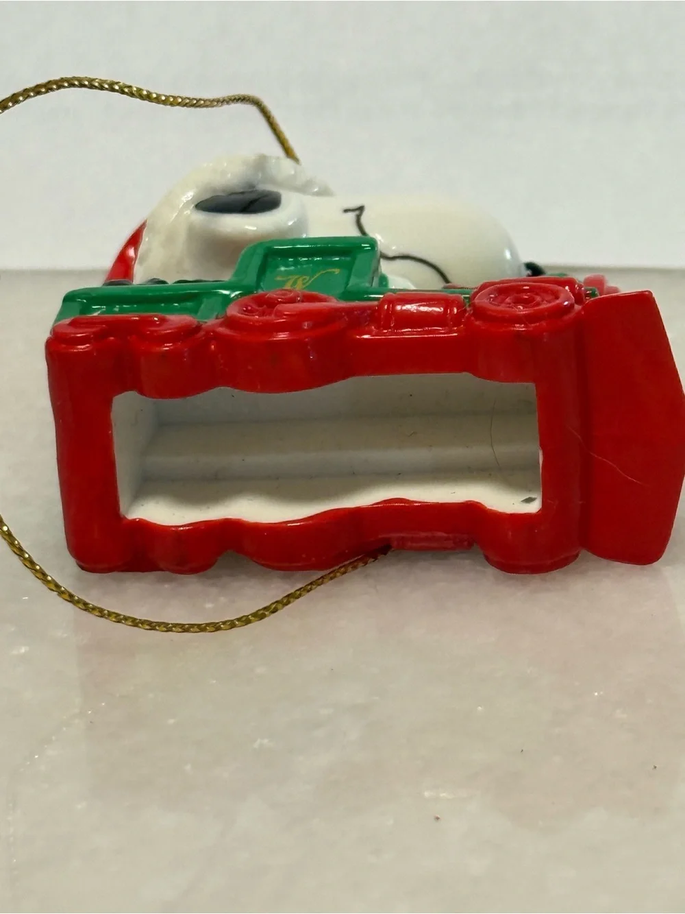 Peanuts Snoopy Holiday Train Ornament - Red & Green
